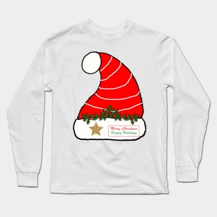 Santa Hat Long Sleeve T-Shirt